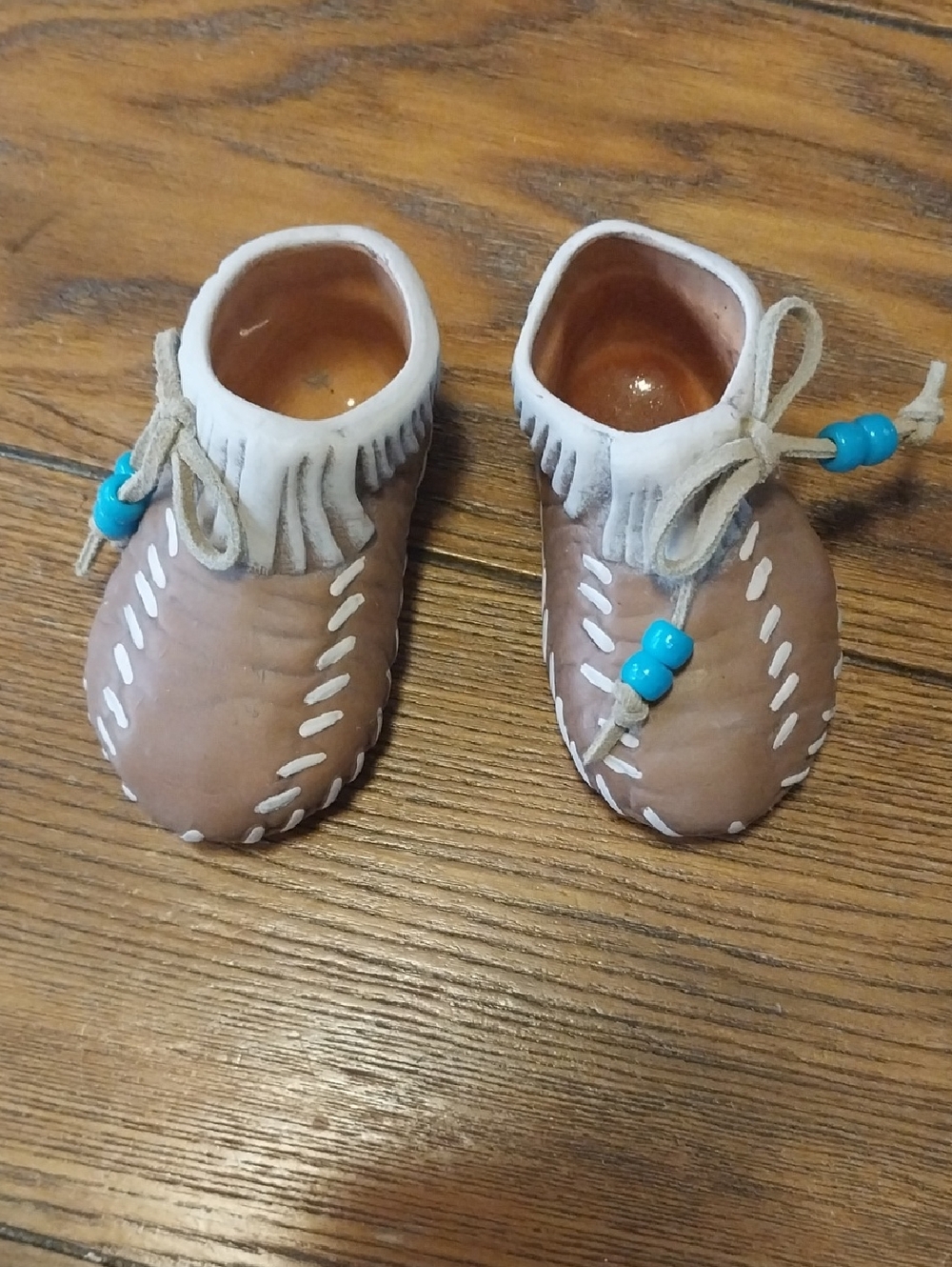 Ceramic Moccasin Shoe Decor